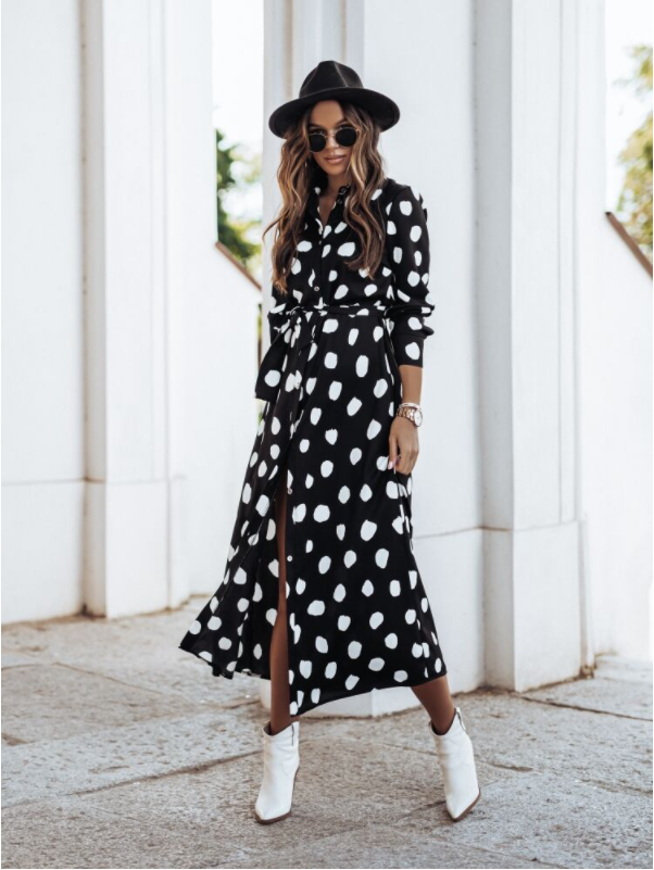 Elegant Stretch Print Dress