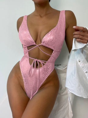 Strappy Lace Up Swimwear Bathing Suit