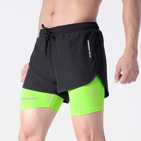 Sports Shorts Double Layer Quick Dry