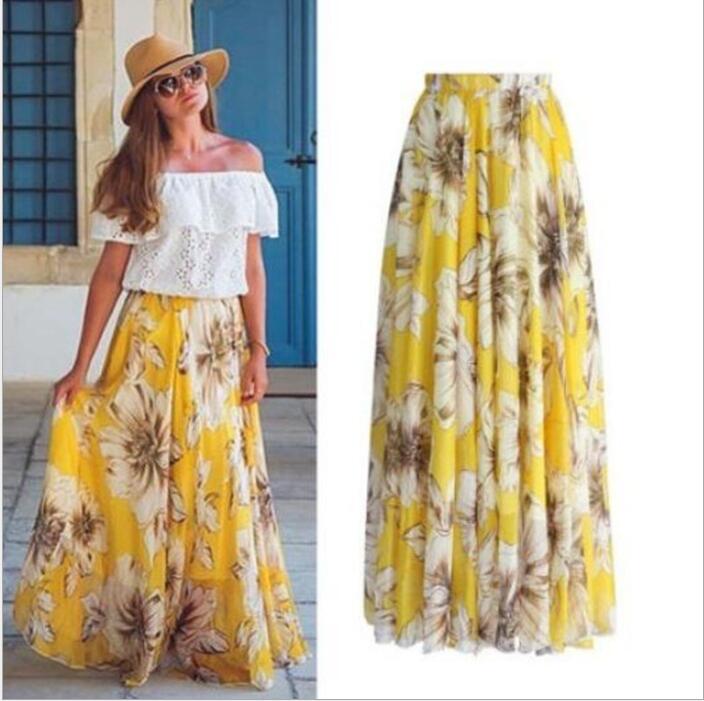 Bohemian Summer Print Skirt