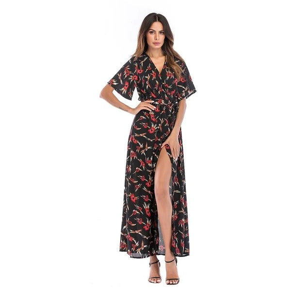 Casual Printed Waist Dress