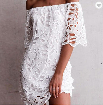 Lace strapless dress