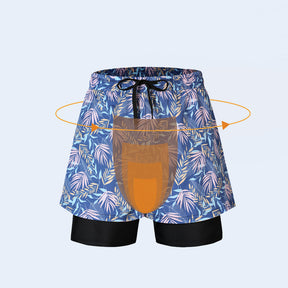 Summer Printed Double Layer Beach Shorts