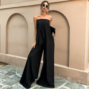 High-rise Loose Wide-leg Pants And High-Waisted Jumpsuit