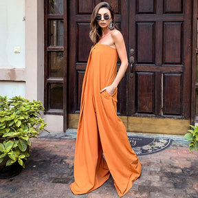 High-rise Loose Wide-leg Pants And High-Waisted Jumpsuit