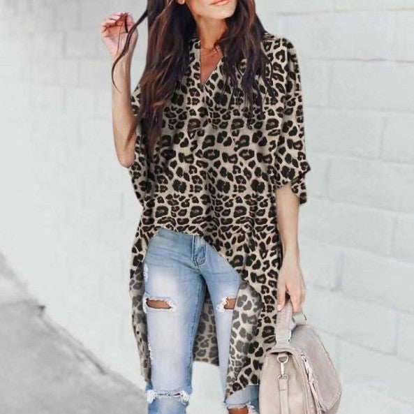 Leopard-Shoulder Shirt