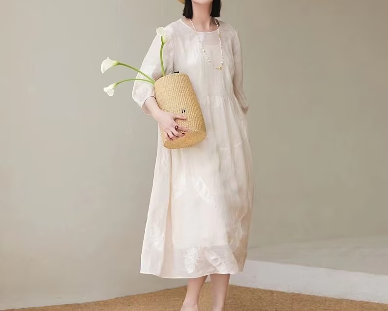 Women's Fashion Personality Linen Dress