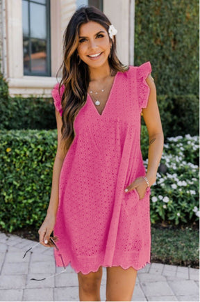 Summer Lace Dresses With Pocket Dress