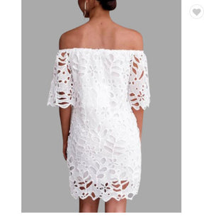 Lace strapless dress