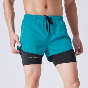 Sports Shorts Double Layer Quick Dry