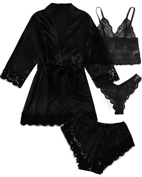 Ladies Pajamas Four-Piece Set