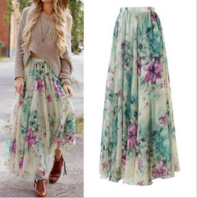 Bohemian Summer Print Skirt