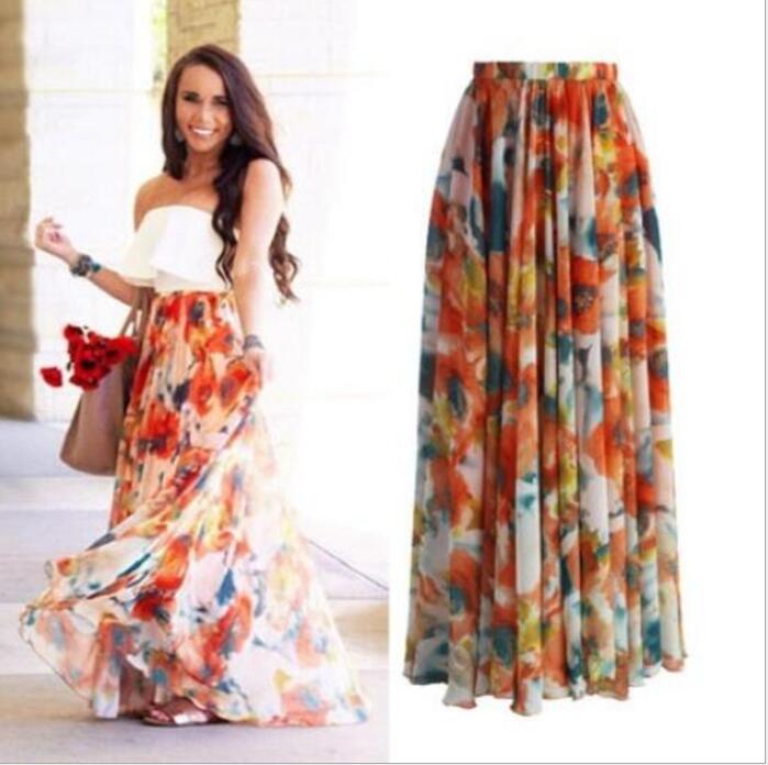 Bohemian Summer Print Skirt