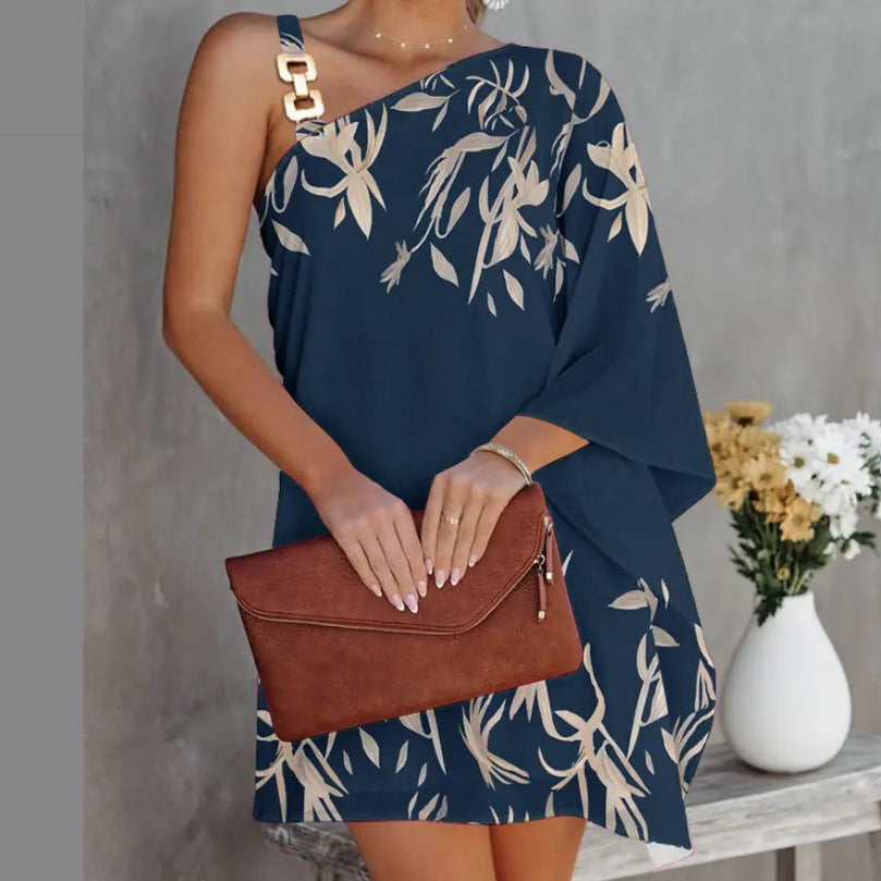 Bat Sleeve Off Shoulder Dress