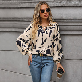 Women's Long-Sleeved Printed Shirt