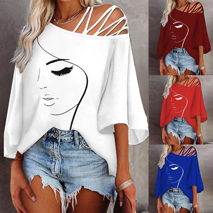 Fashion Stitching Loose Casual T-Shirt