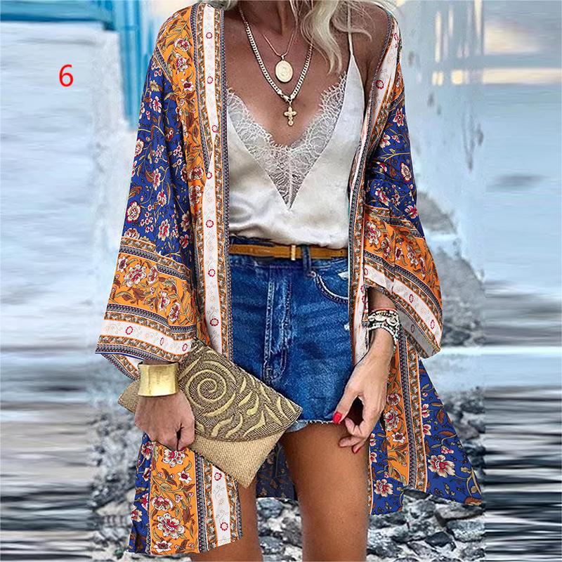 Fashion Vacation Batwing Long Sleeve Tunic