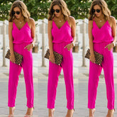 Summer Seamless V-neck Brace Jumpsuit