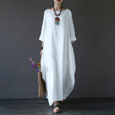 Plus Size Cotton And Linen Dress