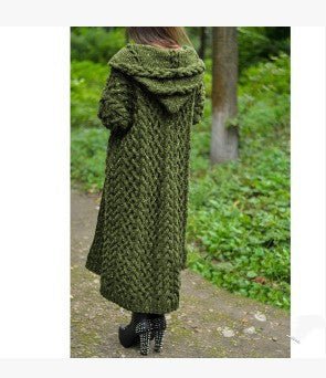 Hooded Long Cardigan Sweater