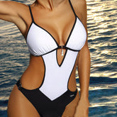 Spot Solid Color Two Piece Beach Suit