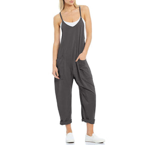 Women Zip Pocket Jumpsuit