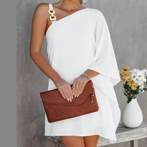 Bat Sleeve Off Shoulder Dress