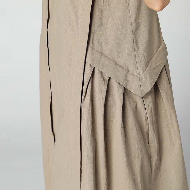 Cotton And Linen Vest Dress