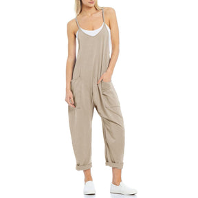 Women Zip Pocket Jumpsuit