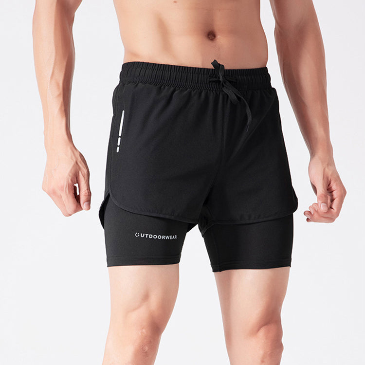 Sports Shorts Double Layer Quick Dry