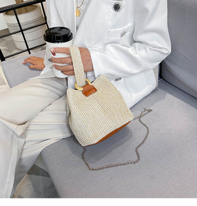 Elegant Straw Shoulder Bag