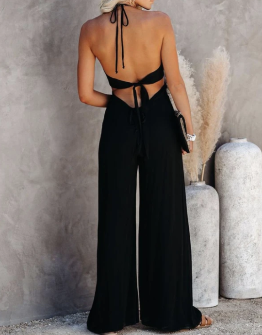 Solid Color Jumpsuit