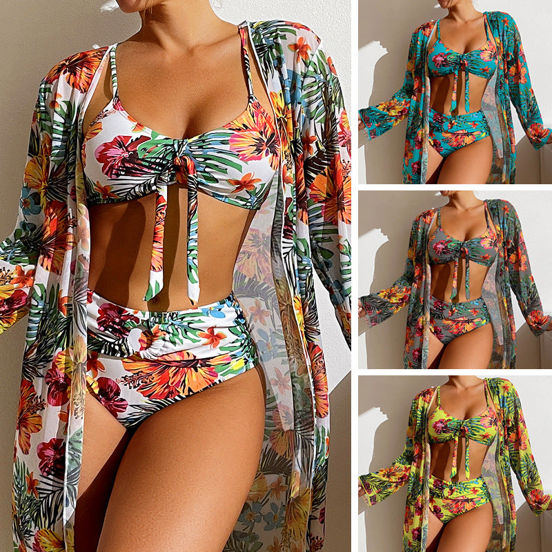 Swimwear With with Long Sleeved Blouse