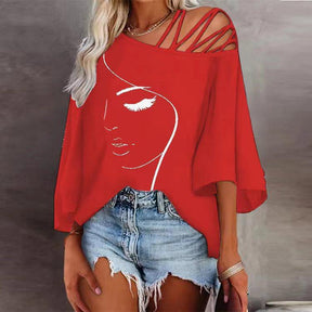 Fashion Stitching Loose Casual T-Shirt