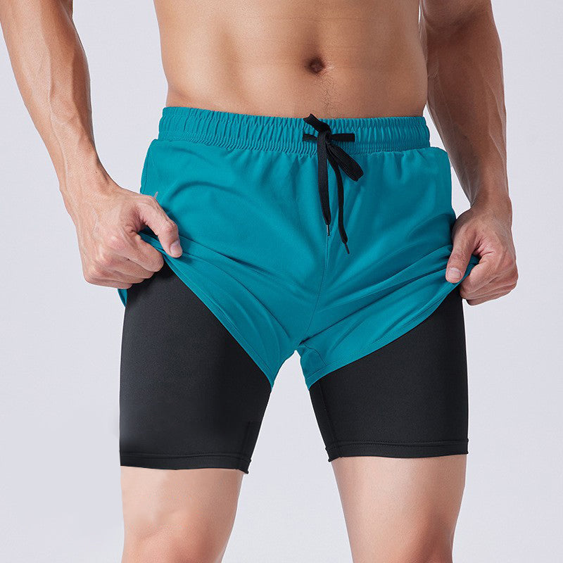 Sports Shorts Double Layer Quick Dry