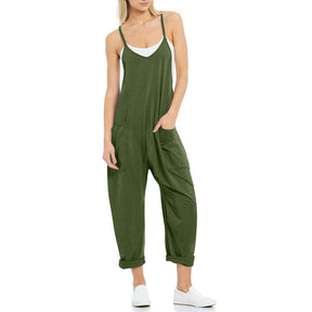 Women Zip Pocket Jumpsuit