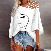 Fashion Stitching Loose Casual T-Shirt