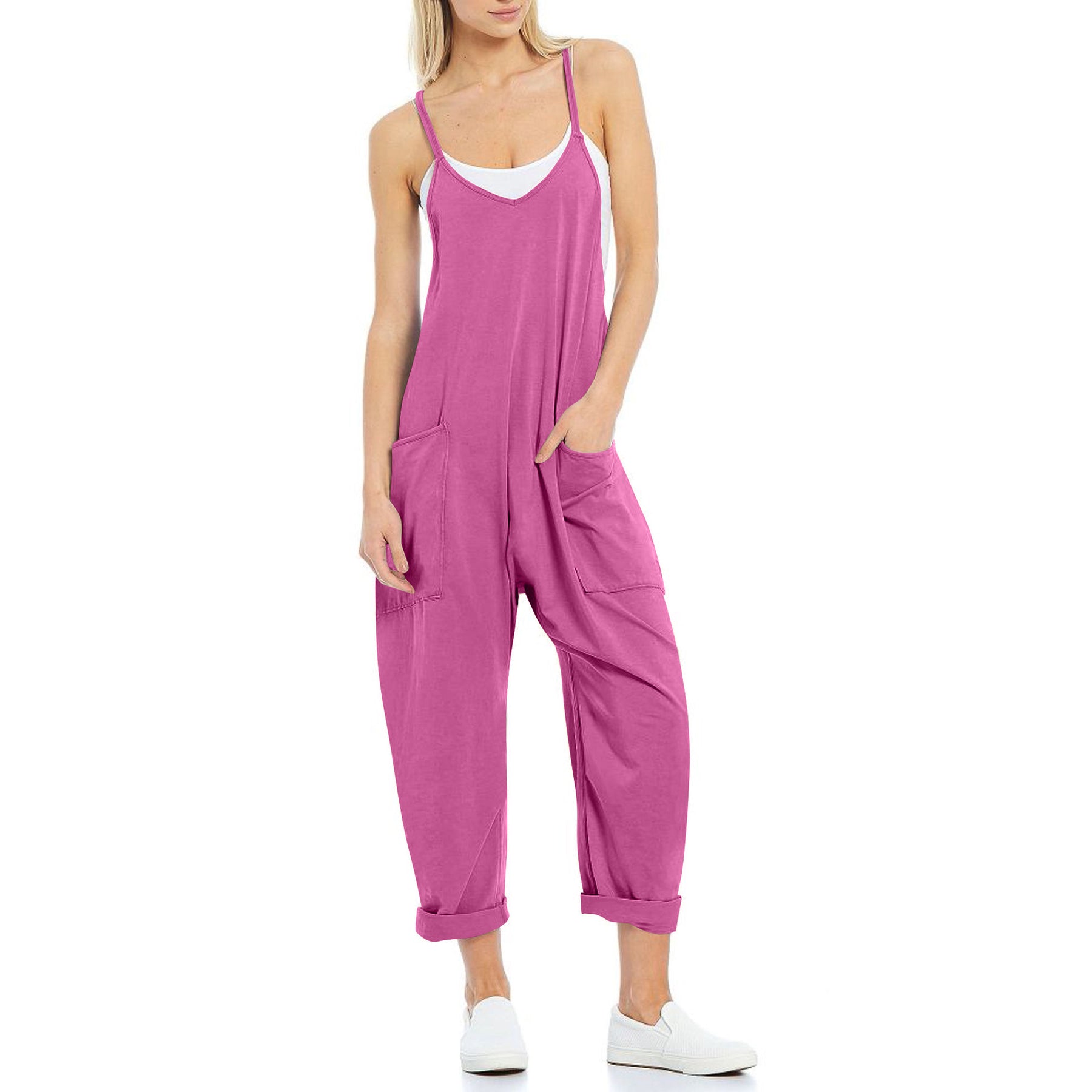 Women Zip Pocket Jumpsuit