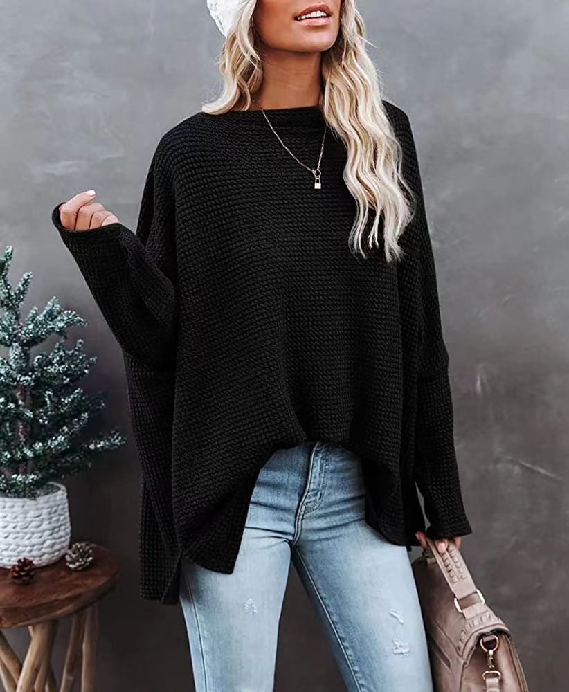 Casual Off-the-Shoulder Batwing Long Sleeve Sweater