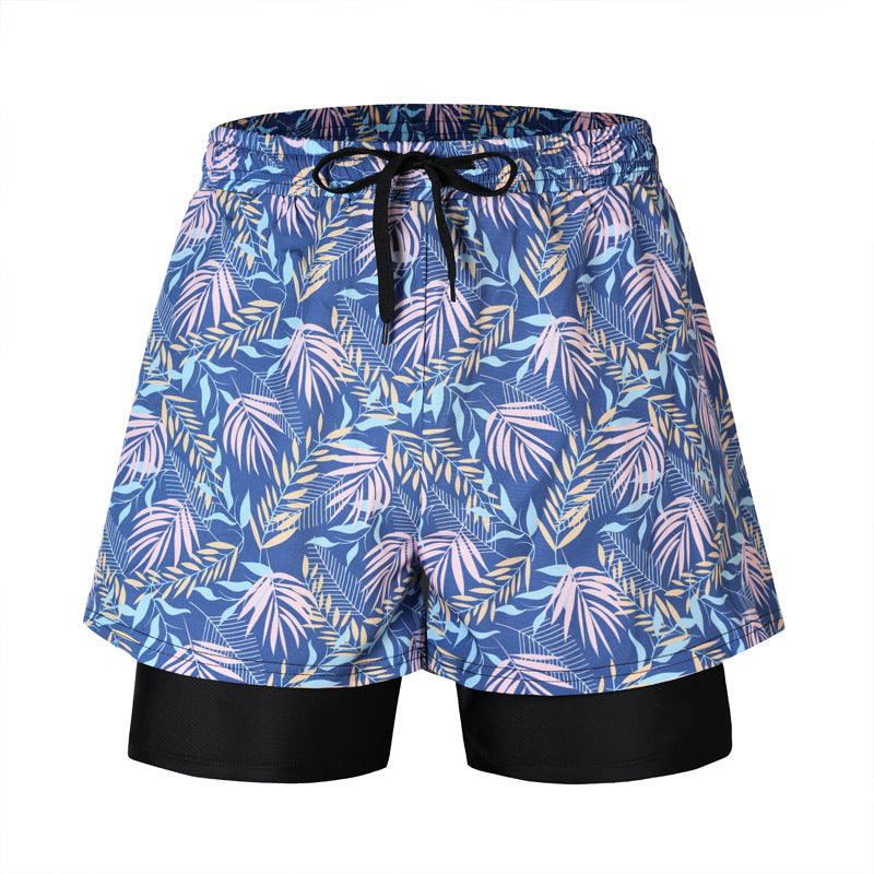 Summer Printed Double Layer Beach Shorts