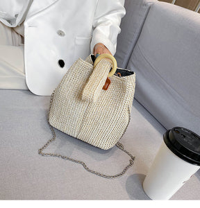 Elegant Straw Shoulder Bag