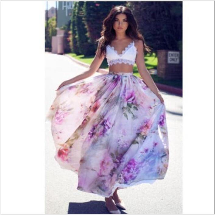 Bohemian Summer Print Skirt