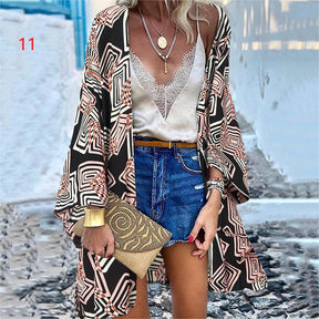 Fashion Vacation Batwing Long Sleeve Tunic