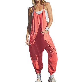 Women Zip Pocket Jumpsuit