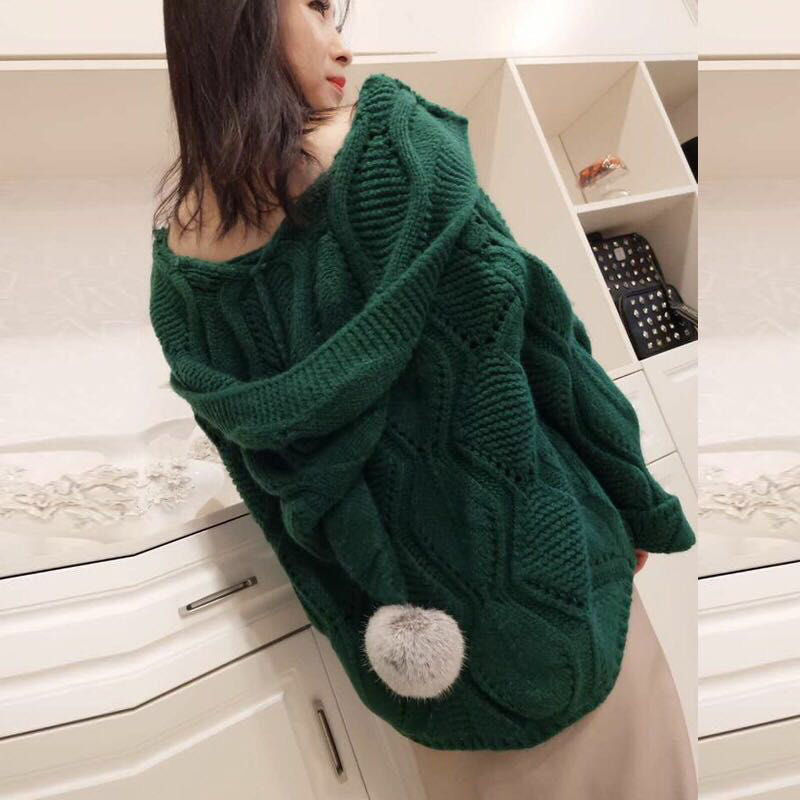 Women's Hat Knitted Cardigan Jacket Sweater