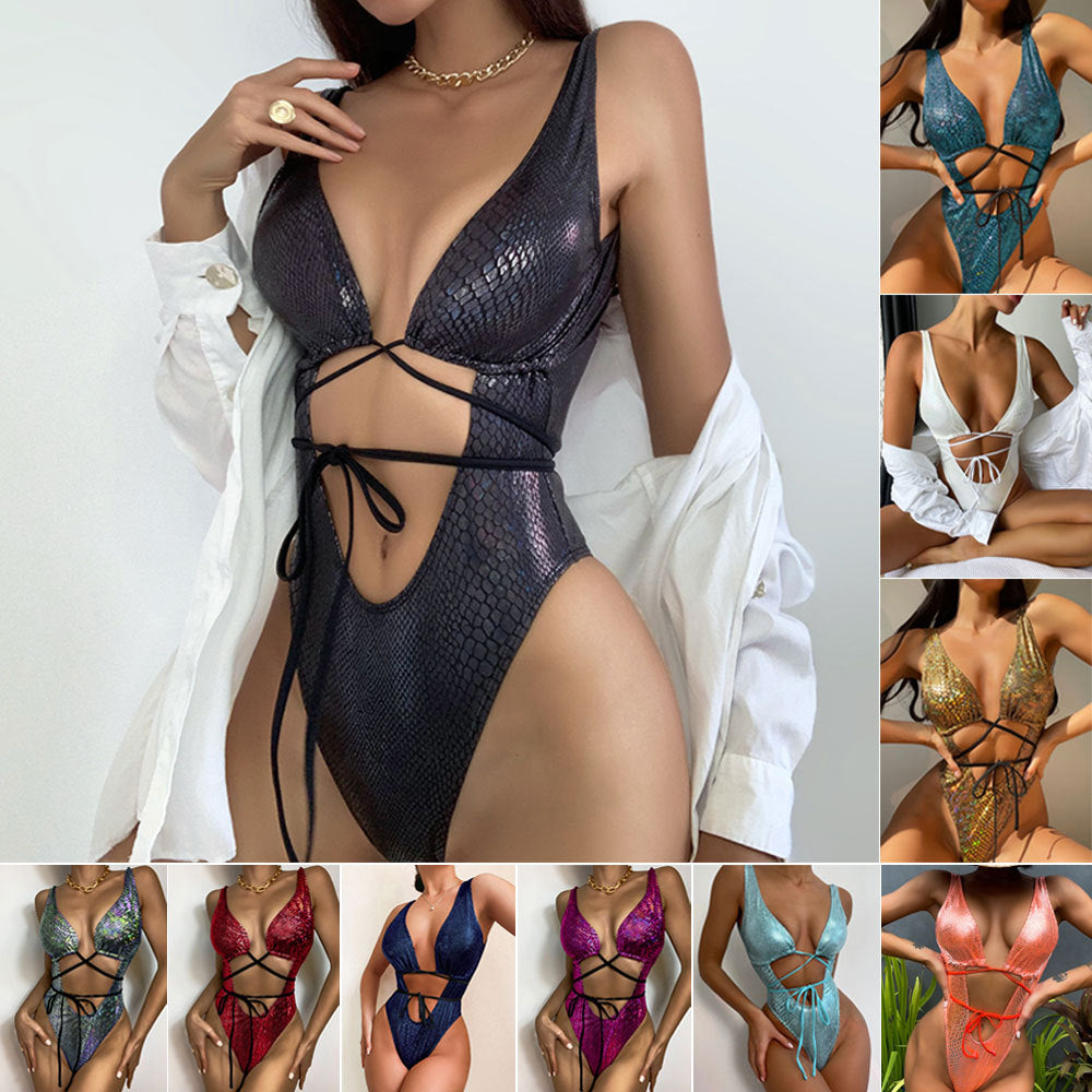 Strappy Lace Up Swimwear Bathing Suit