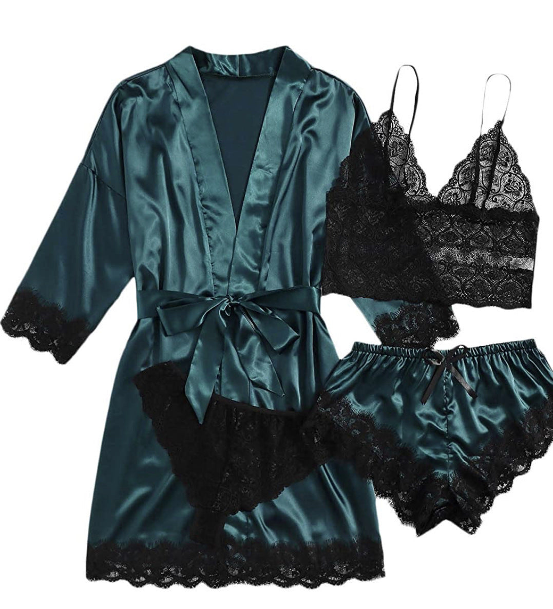 Ladies Pajamas Four-Piece Set