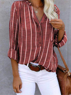 Women Printed Striped Shirt