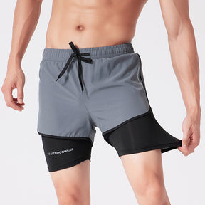 Sports Shorts Double Layer Quick Dry