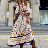 Summer Women's Bohemian Printed Long Dress